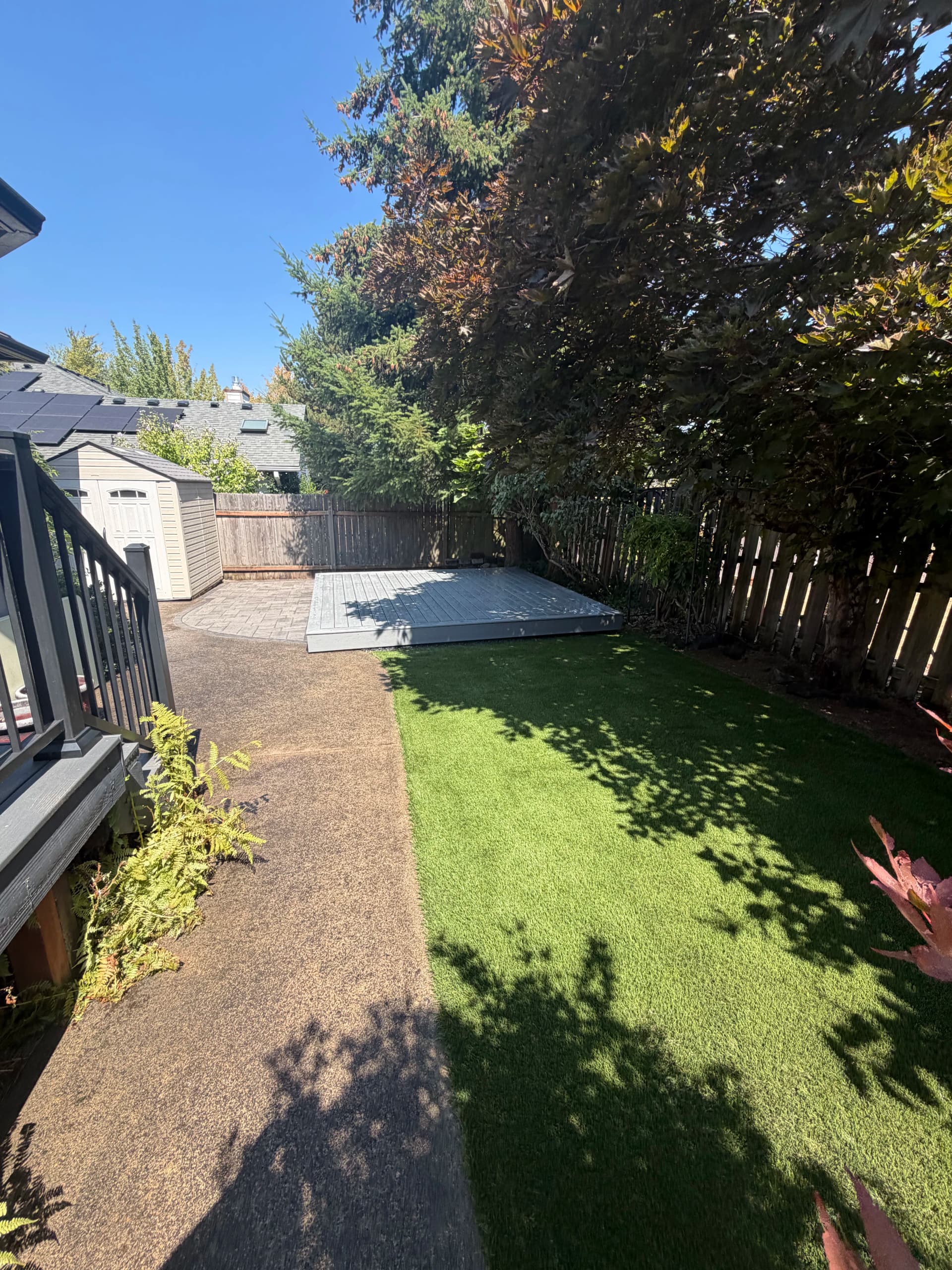 Paver Patio, Composite Deck, and Artificial Turf Backyard Build