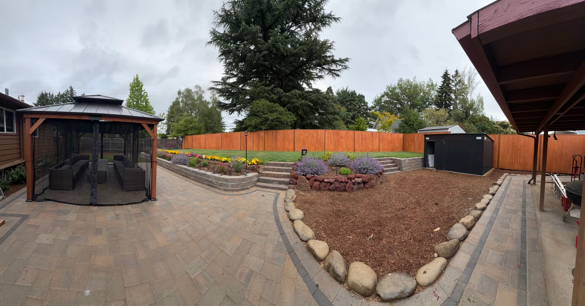Gallery photos for Full Backyard Overhaul with Pavers, Gazebo, and Retaining Walls: Image #4