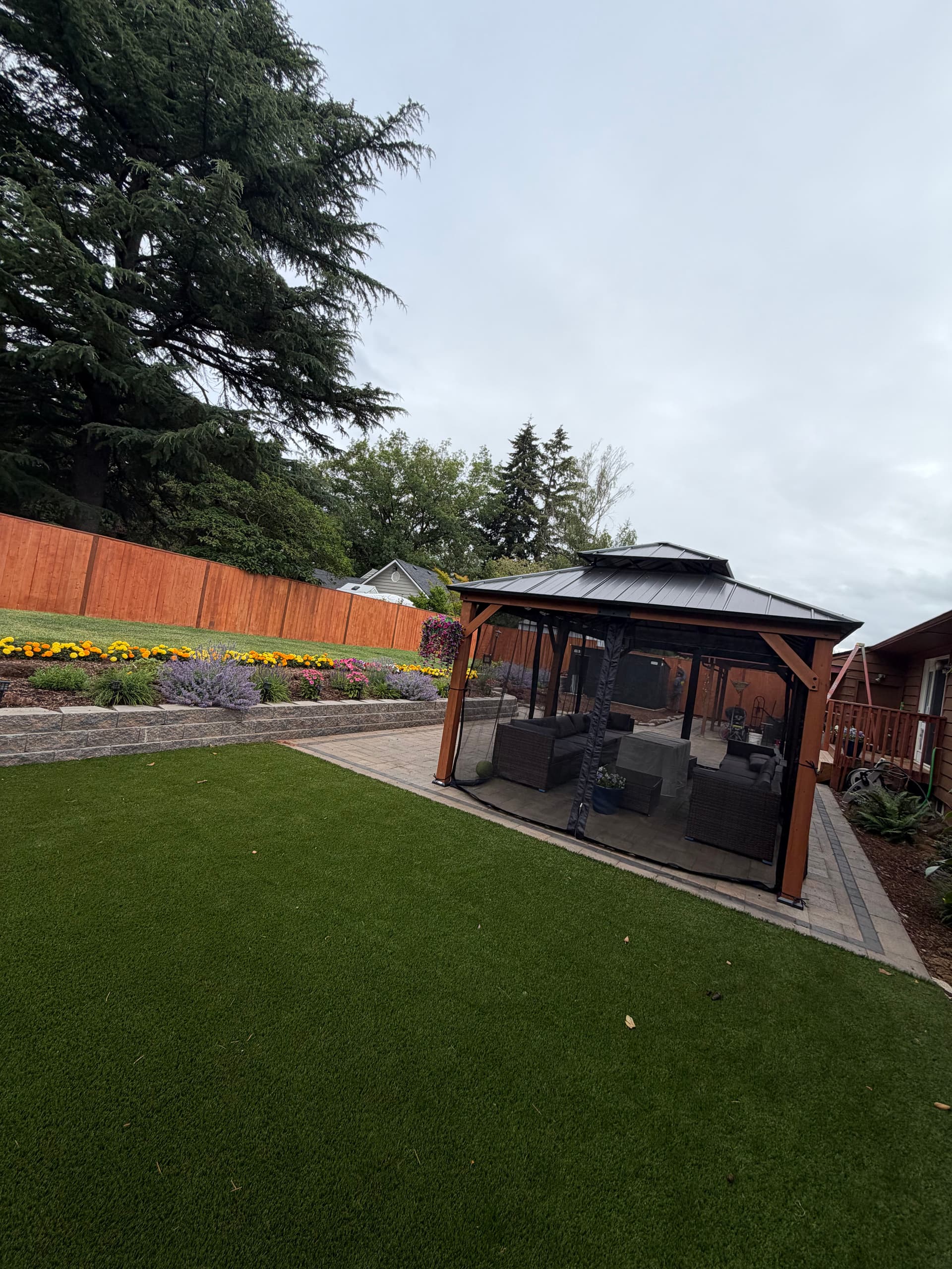 Gallery photos for Full Backyard Overhaul with Pavers, Gazebo, and Retaining Walls: Image #7