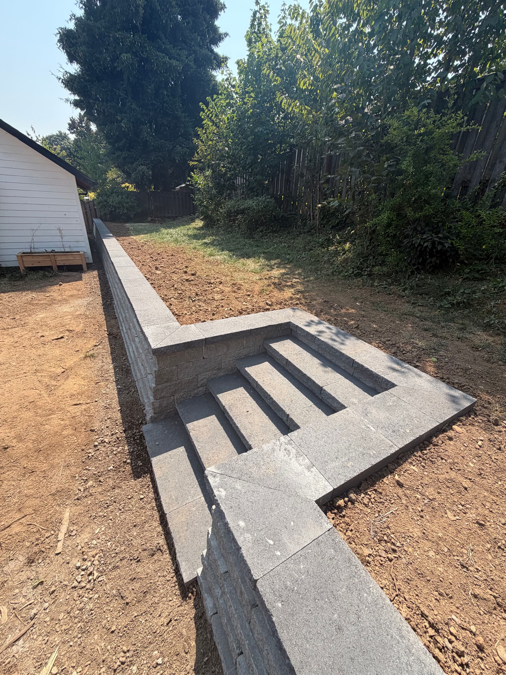 Gallery photos for Retaining Wall with Built-In Steps That Actually Work: Image #2
