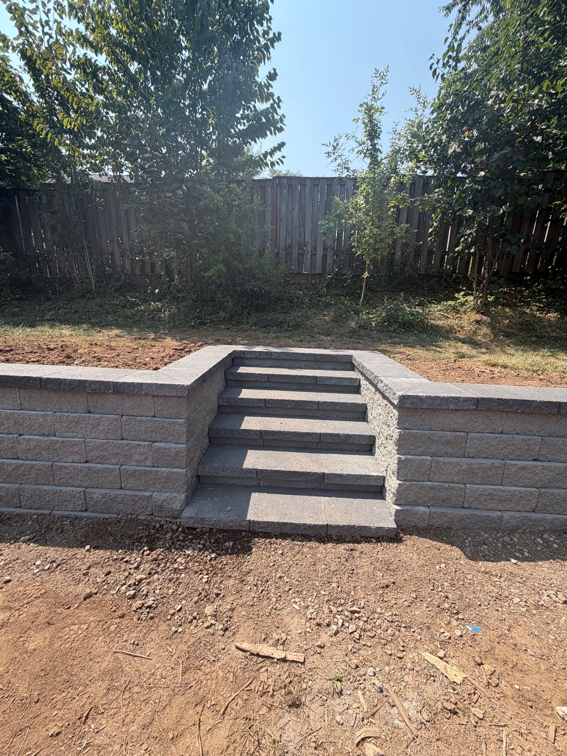 Retaining Wall with Built-In Steps That Actually Work image